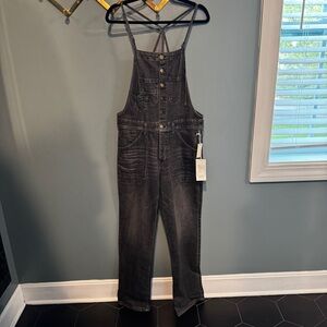 ANTHROPOLOGIE pilcro dark denim overalls